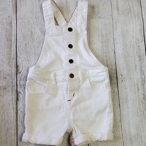 White Short Overalls 4T